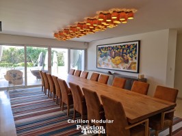 ceiling lights in maple wood